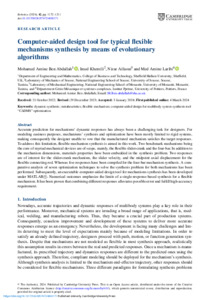 Computer-aided design tool for typical flexible mechanisms synthesis by ...