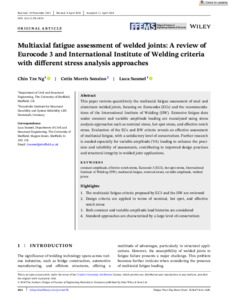Multiaxial fatigue assessment of welded joints: A review of Eurocode 3 ...